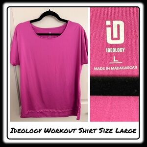 Ideology magenta workout shirt. size Large. Stretchy and lightweight.